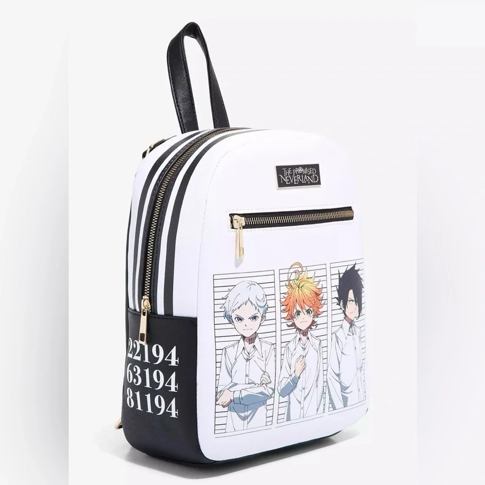 The Promised Neverland Mini Backpack Trio Emma Norman Ray Cosplay Orphan Numbers